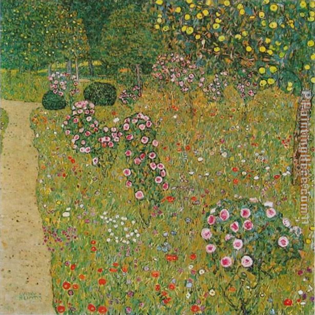 Gustav Klimt Orchard with Roses